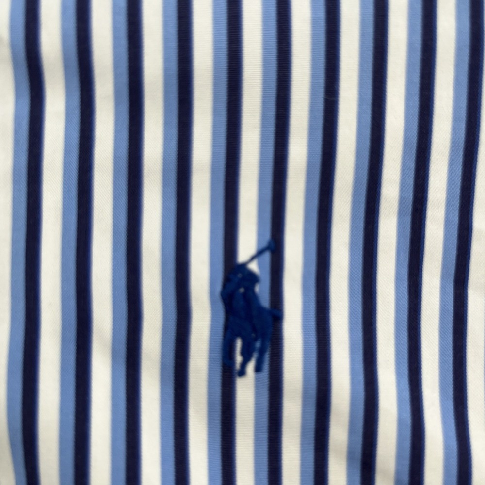 Ralph Lauren Long Sleeve Button Down Shirt Men Size 17.5 34/35 Multi Striped - Picture 2 of 6